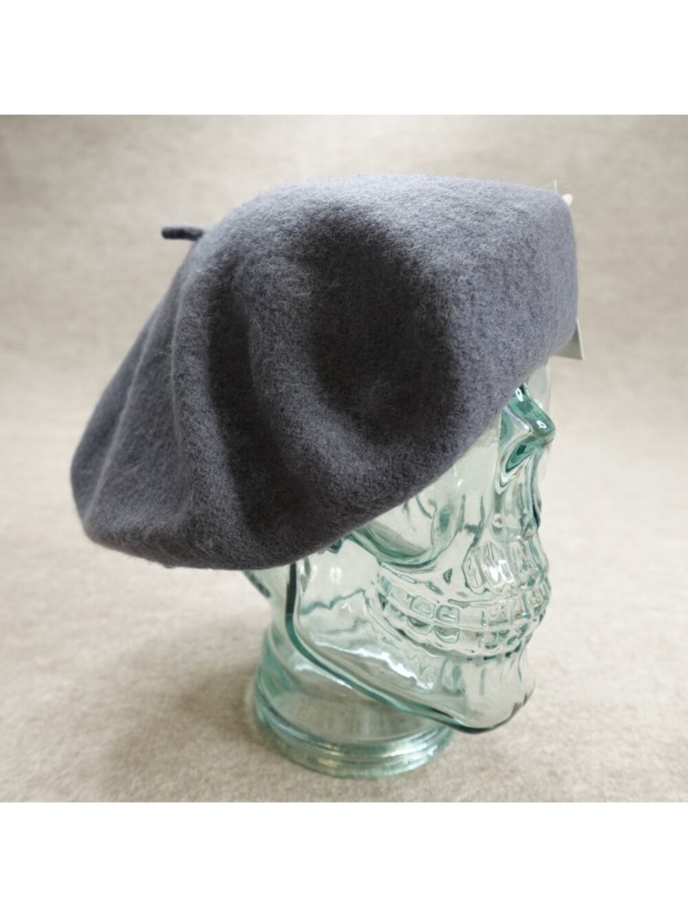 John Kent Beret Womens Hat Gray Wool Solid NEW READ